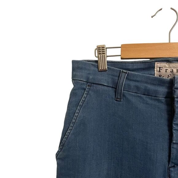 Frank & Eileen Blue Denim Wicklow Italian Chino Raw Hem Jeans Size 8 - Picture 4 of 8